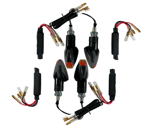 4 LED BLINKER ZWARTE Weerstanden [E -testmarkering] - Ducati Hypermotard 796 821 939 950 1100