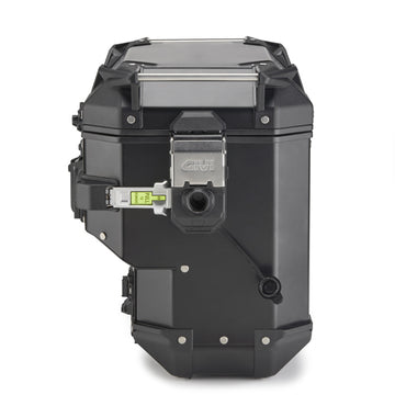 Alu-Seitenkoffer Trekker Outback EVO 40, schwarz – Seitlich versetzt, rechts, SMART SEC. LOCK