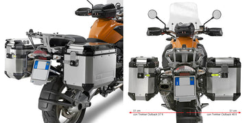 BMW R 1200 GS [GIVI] - tubular steel side case carrier for Trekker Outback MONOKEY® CAM-SIDE case diameter 18 mm