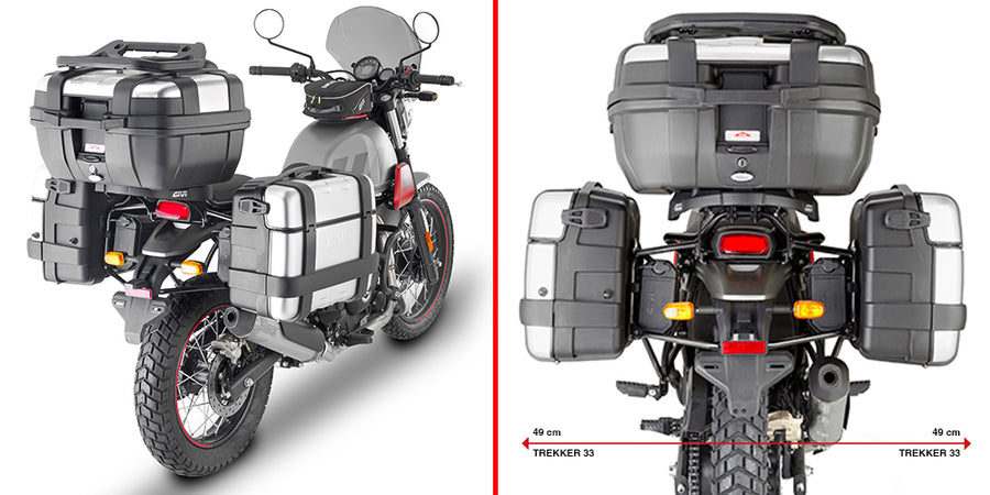 Royal Enfield Scram 411 [GIVI] - Seitenkoffer-Träger für MONOKEY® oder RETRO FIT Koffer nur mit Topcase Träger 9055KIT