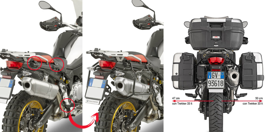 BMW F 850 GS [GIVI] - Seitenkoffer-Träger abnehmbar für MONOKEY® oder RETRO FIT Koffer