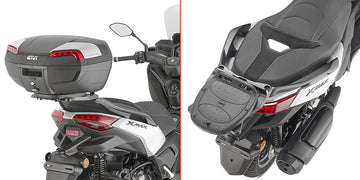 Yamaha X-Max 300 Tech Max [GIVI] - Topcase carrier for MONOLOCK® cases use the one supplied in the case