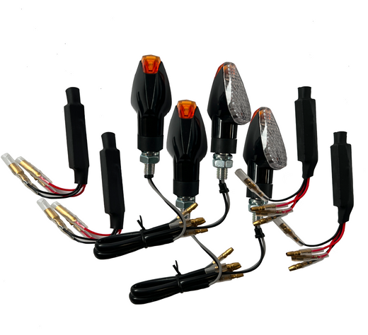 4 LED Blinker klar mit Widerständen [E-Prüfzeichen] - Universal Motorrad