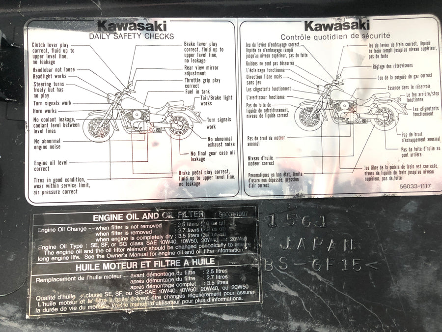 Kawasaki VN 1500 Classic VNT50D [2000] - Zijhoes aan de linkerkant