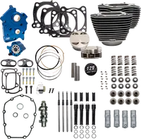 Harley-Davidson FXBB 1923 Softail Street Bob Solo 117 [2026] - 129" Power Package Motorleistungs-Kit – Oberfläche: Schwarz, Hervorgehobene Lamellen – Merkmal: Verchromte Stößelstangenrohre – Bild 6
