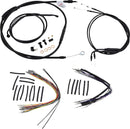harley davidson flst [BURLY BRAND] – Komplettes Schwarzes Vinyl-Lenkerzug-/Leitungskit für Ape Hanger-2