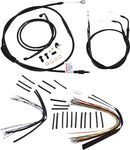 harley davidson flstc [BURLY BRAND] - Complete zwart vinyl stuurkabel/lijnset voor Ape Hanger-2