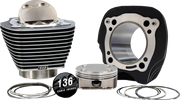 Harley-Davidson FLTRT 1868 Road Glide 3 114 [2025] - 132" Hochverdichtungs- / 136" Big Bore Kit – Oberfläche: Schwarz, Hervorgehobene Lamellen – Merkmal: 0,00 cm³ Kuppelvolumen – Bild 1