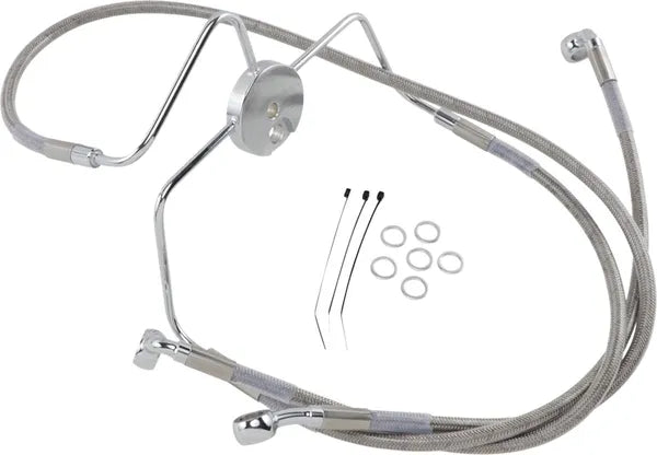 Harley Davidson Flhr [DRAG SPECIALTIES] – Edelstahl-Bremsleitungs-Kit, verlängert