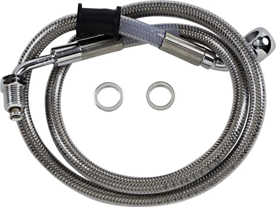 harley davidson flde [DRAG SPECIALTIES] – Verlängerte Edelstahl-Bremsleitung