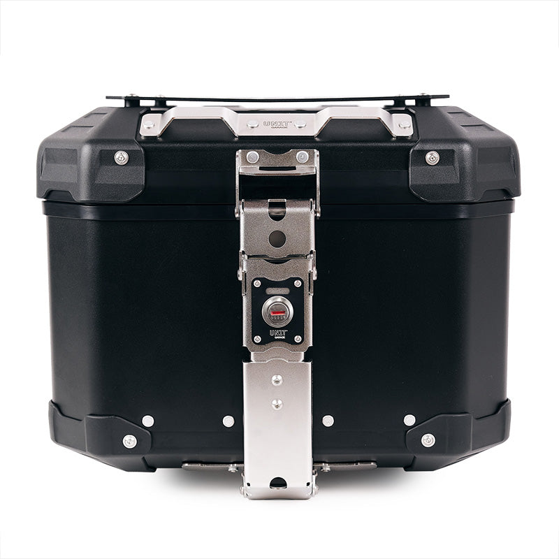 BMW F 900 GS [2023-] - Atlas 44L Universal-Aluminium-Topcase + Gepäckträger mit Soziusgriffen