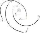 harley davidson fxdrs 114 [LA CHOPPERS] - Black Braided Brake Line Kit-2