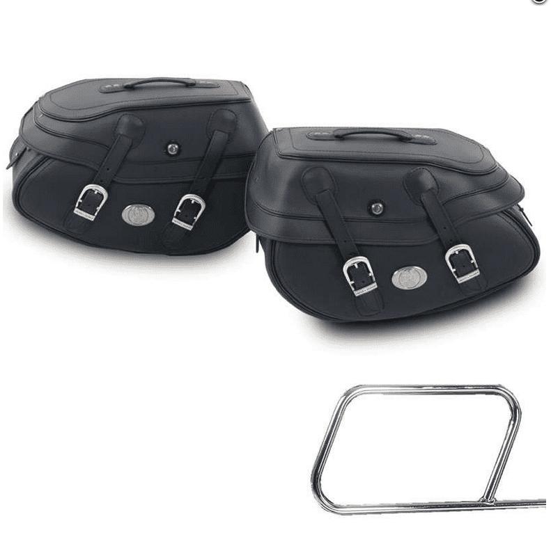 Motorcycle bag [Hepco & Becker] - saddlebags Buffalo Big black - tube pannier holder