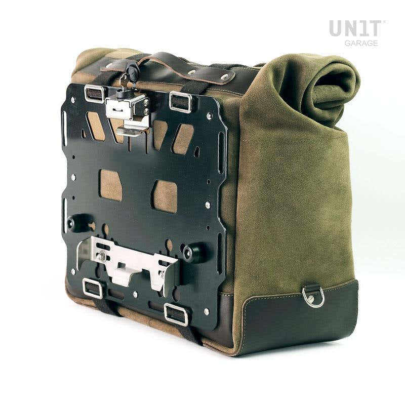 BMW F 900 GS [2023-] - Kultige Seitentasche aus Spaltleder 40L - 50L + Aluminiumplatte