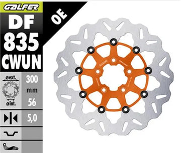 Harley-Davidson XL 883 L Sportster SuperLow [2020] - Floating wave brake disc - Surface: orange, silver, stainless steel - Image 2