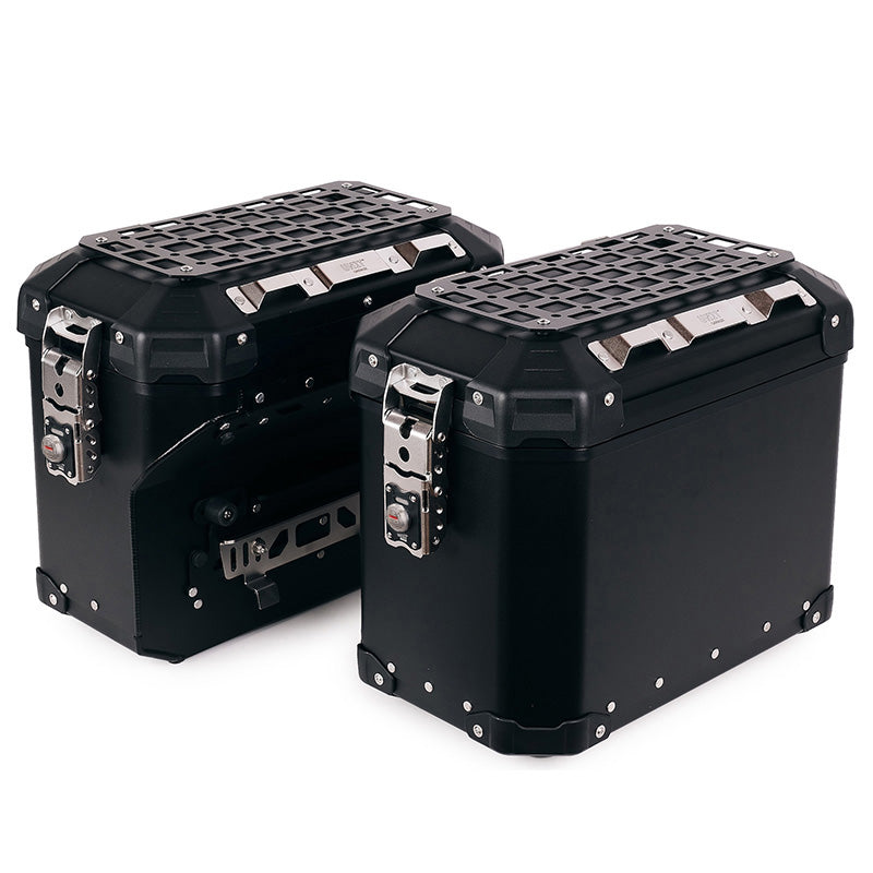 BMW F 900 GS [2023-] - Atlas Aluminium-Seitenkoffer-Set 48L + 41L + Atlas Aluminium-Satteltaschenrahmen