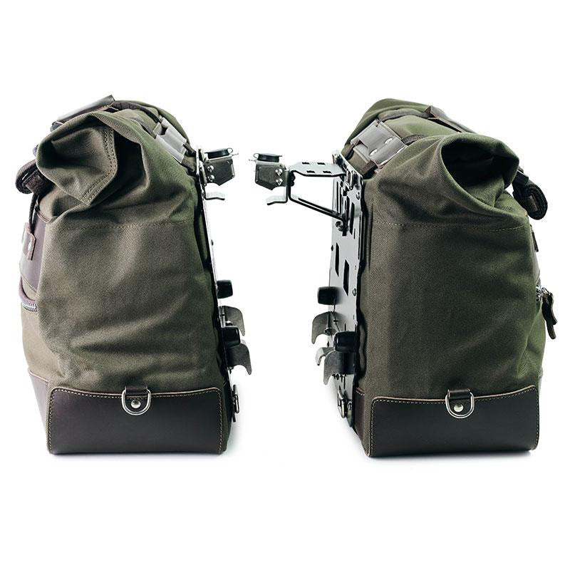 BMW R 1200 GS LC Rad [2013-2019] - Paar Cult-Seitentaschen aus Canvas 40L - 50L + Paar Aluminiumplatten