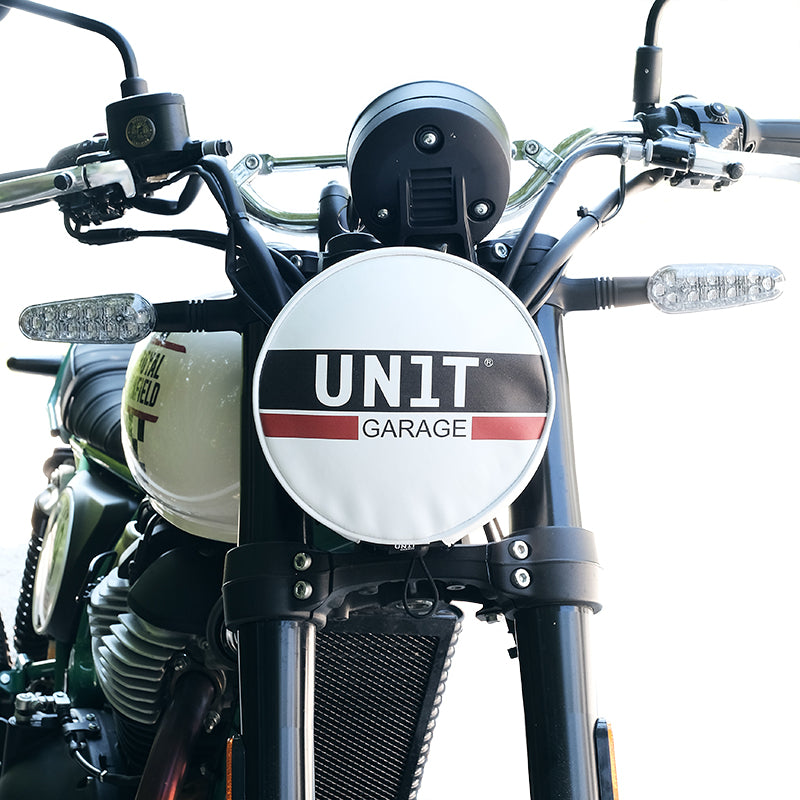BMW R 12 [2024-2026] - Scheinwerferabdeckung aus Leder mit Logo