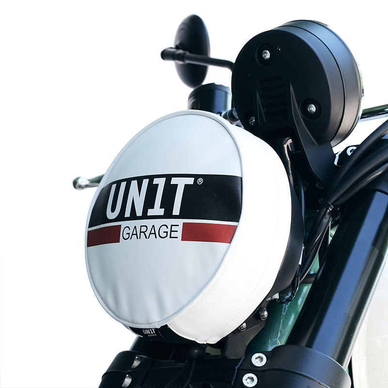 BMW R 12 nineT [2024-2026] - Scheinwerferabdeckung aus Leder mit Logo