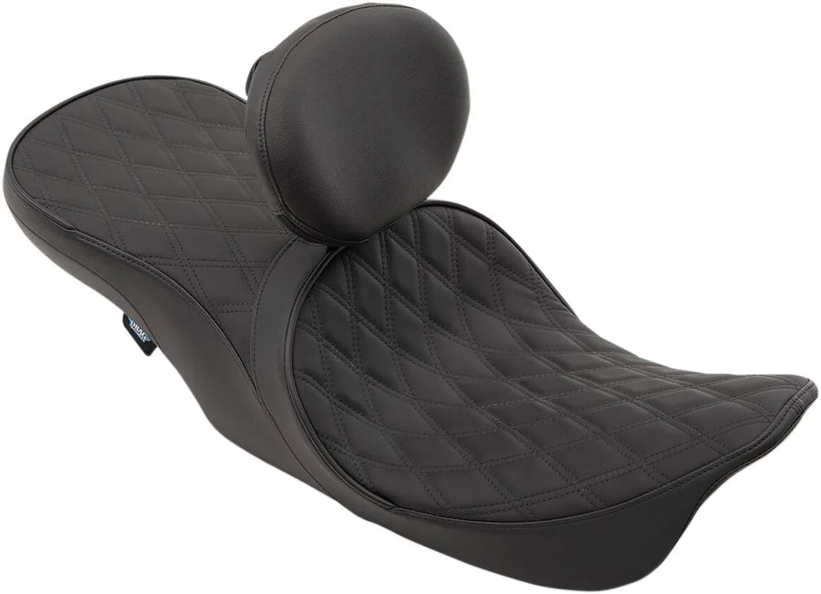 harley davidson touring [DRAG SPECIALTIES] - Vooraan geplaatste 2-up leren touringzadel met laag profiel