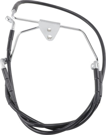 harley davidson flhtc [DRAG SPECIALTIES] - Verlengde remleidingset van zwart vinyl