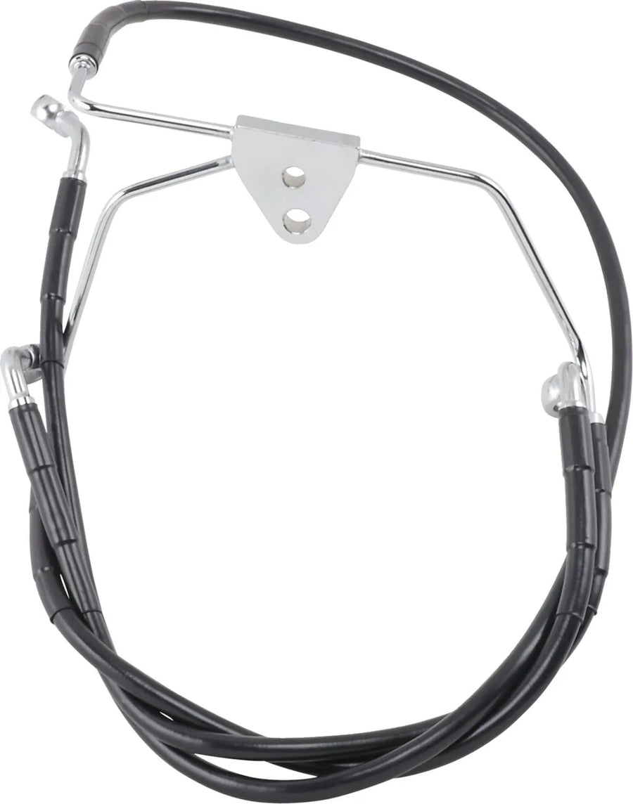 harley davidson flhtc [DRAG SPECIALTIES] - Verlengde remleidingset van zwart vinyl