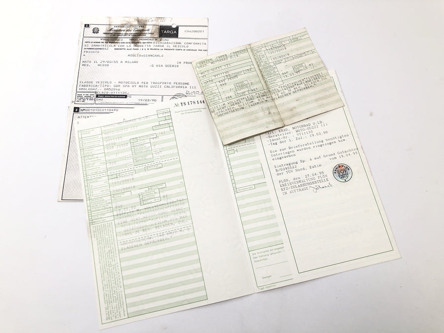 Moto Guzzi California III VY Integrale [1990] - Frame met papieren