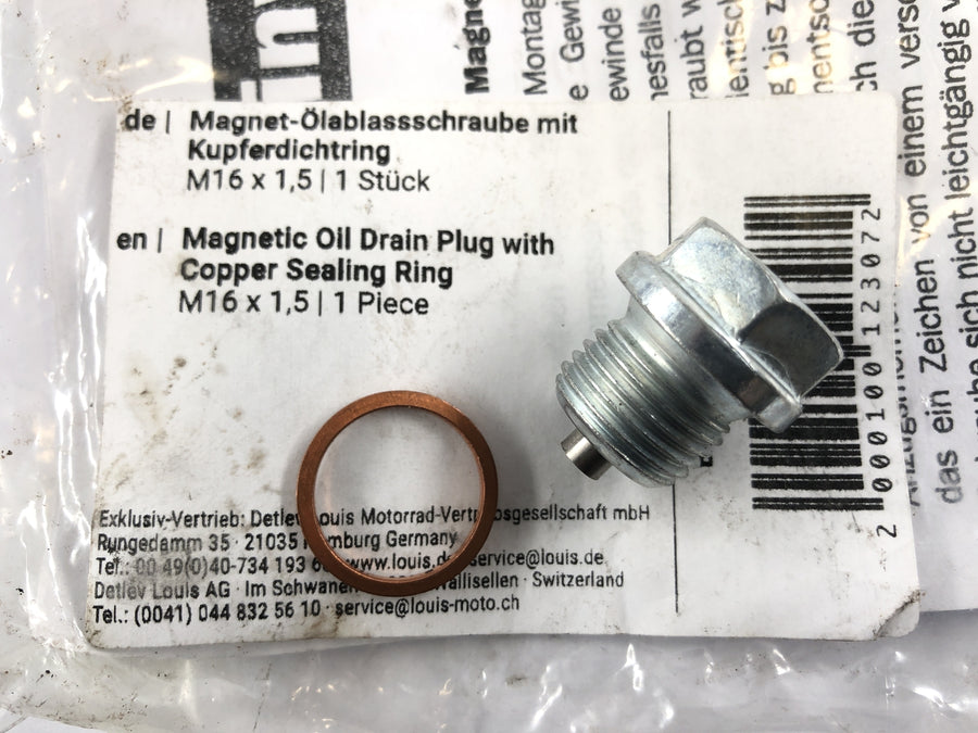BMW K 1300 S K12S [2010] - Oil filter Magnet oil trap screw copper dich ring