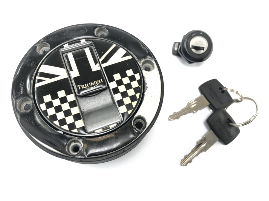 Triumph Sprint ST 1050 [2005] - lock set with fork bridge at the top tank lock