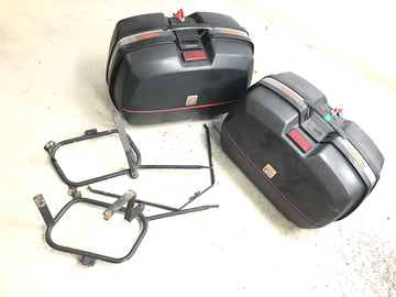 Honda XRV 750 Africa Twin RD04 [1990] - Kofferset met houder en sleutelzijkoffer GIVI Monokey