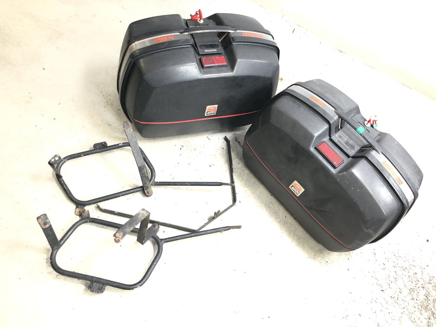Honda XRV 750 Africa Twin RD04 [1990] - Kofferset met houder en sleutelzijkoffer GIVI Monokey