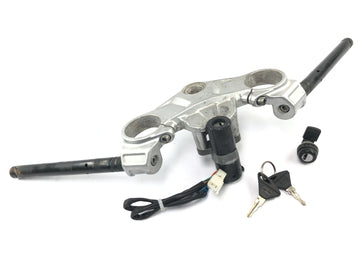 Aprilia RS 125 TW [2017] - top fork bridge with handlebar stub ignition lock and seat lock - 0