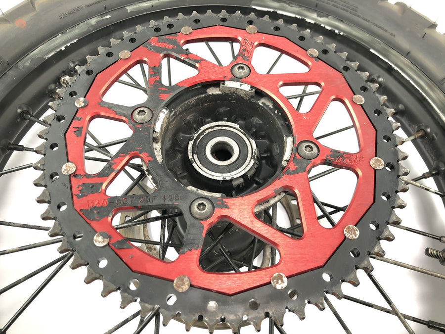 Beta RR 125 [2018] - Rear wheel rim with brake disc and chain wheel 18 inches