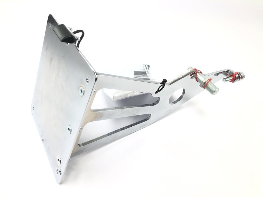 Suzuki VS 600 - 1400 Intruder [Burchard] - Side license plate holder 180 x 200 L chrome, new