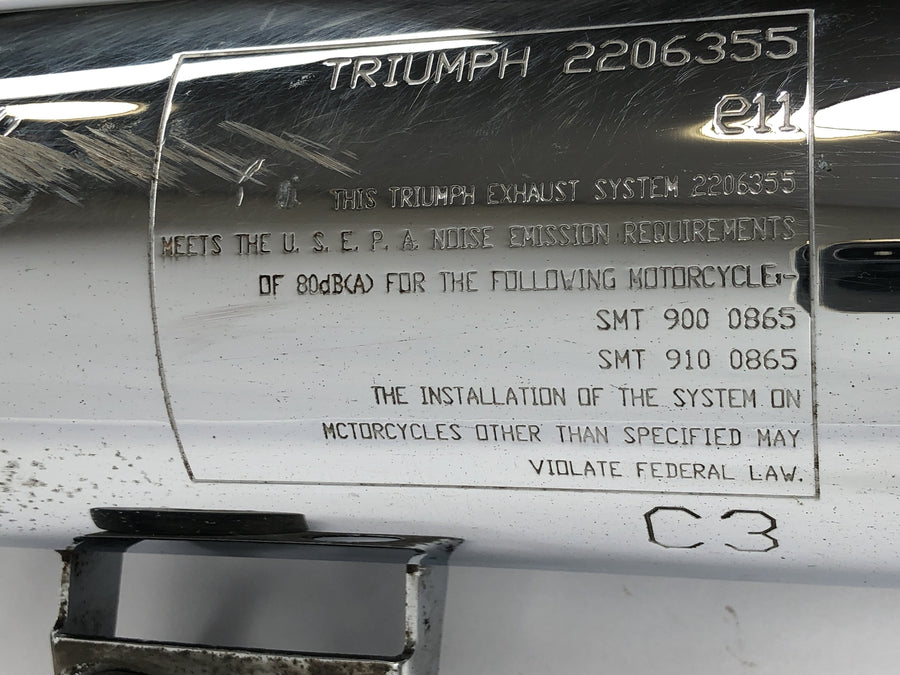 Triumph Bonneville T100 986MF [2012] - Demper linker achterdemper uitlaat
