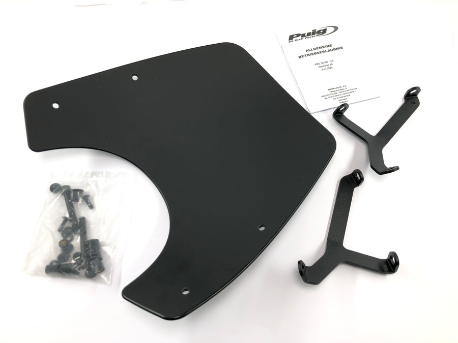 Kawasaki W 230 [2025] - Windschild schwarz Verkleidungsscheibe mit Anbaumaterial