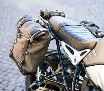 BMW R nineT 1200 Roadster [2014-2023] - Zwei Seitentaschen aus Leder + Doppelrahmen