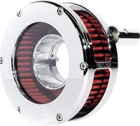 Harley-Davidson FLRT 1690 Freewheeler [2015-2016] - BA Luftfilterkit – Oberfläche: Verchromt, Rot, Klar – Bild 5