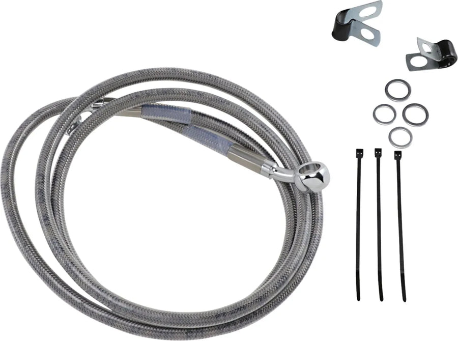 harley davidson fxsts [DRAG SPECIALTIES] - Uitgebreide roestvrijstalen remleidingset