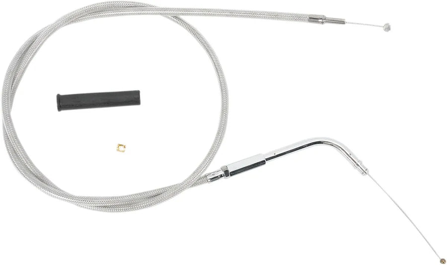 harley davidson fxs [DRAG SPECIALTIES] - Stainless steel jacketed idle cable