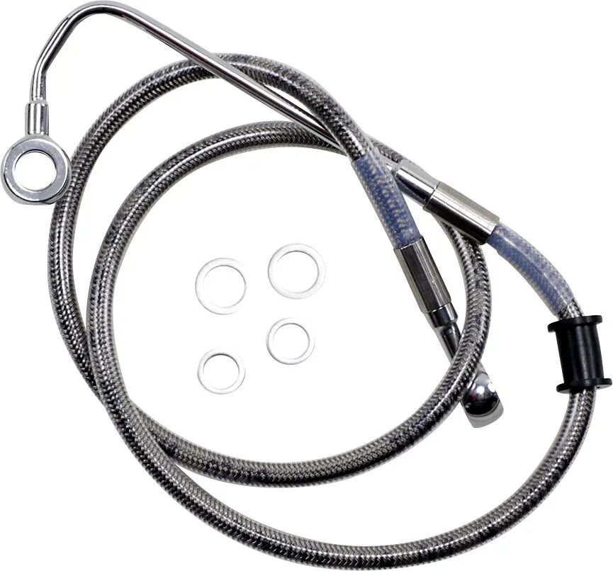 harley davidson flfb [DRAG SPECIALTIES] – Extended stainless steel brake line