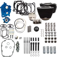 Harley-Davidson FXBB 1923 Softail Street Bob 117 [2026] - 129" Power Package Motorleistungs-Kit – Oberfläche: Schwarz, Hervorgehobene Lamellen – Merkmal: Schwarze Stößelstangenrohre – Bild 3