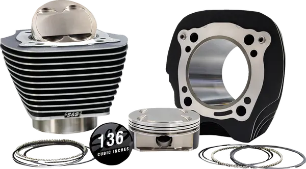 Harley-Davidson FLTRXRRSE 2147 Road Glide RR CVO 131 [2025] - 132" Hochverdichtungs- / 136" Big Bore Kit – Oberfläche: Schwarz, Hervorgehobene Lamellen – Merkmal: +8,5 cm³ Kuppelvolumen – Bild 2