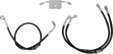 harley davidson fxdrs 114 [LA CHOPPERS] - Black Braided Brake Line Kit
