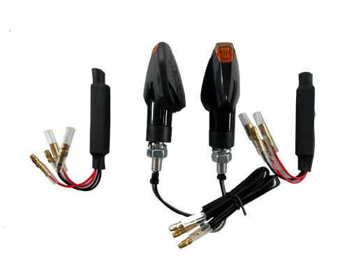 2 LED Indicators Black Resistors [E-Mark] - Kawasaki Ninja 250 300 400 650 1000