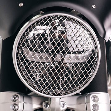 BMW R nineT 1200 Urban G/S (niedriger Auspuff) [2017-2023] - Scheinwerferabdeckung Schutzgitter Grau