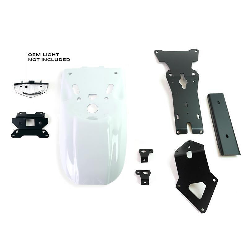 BMW R nineT 1200 Urban G/S (hoher Auspuff) [2017-2023] - Heckfender mit Kennzeichenhalter-Kit für Originalscheinwerfer