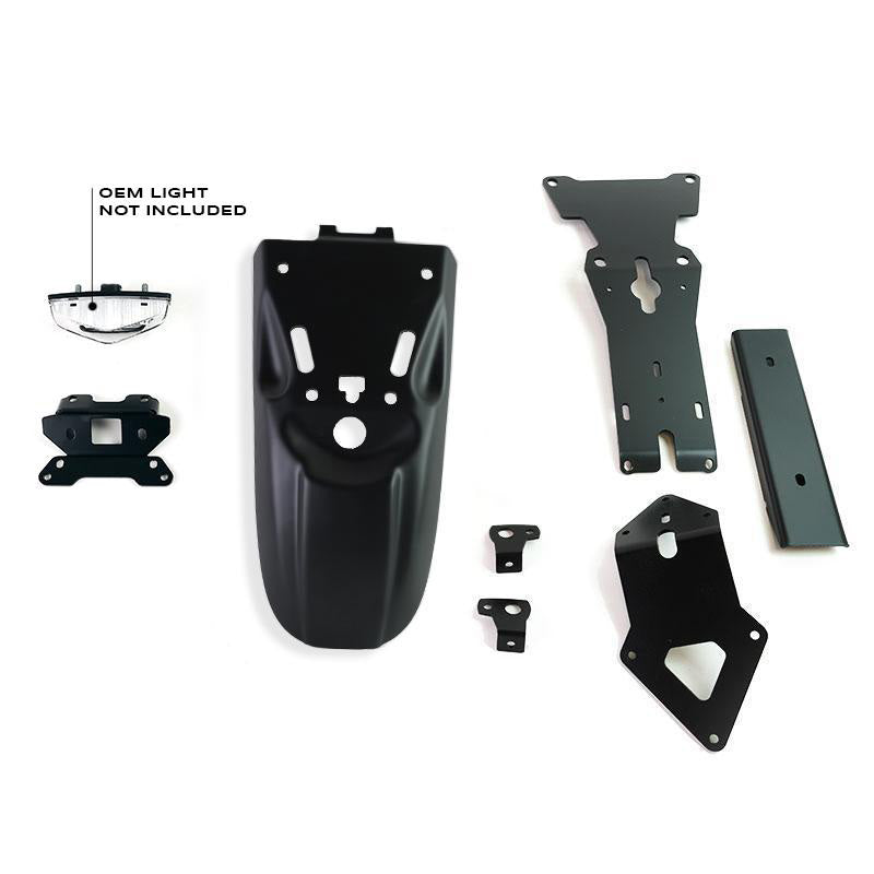BMW R nineT 1200 Urban G/S (niedriger Auspuff) [2017-2023] - Heckfender mit Kennzeichenhalter-Kit für Originalscheinwerfer