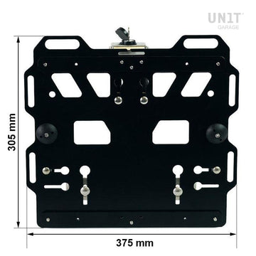 BMW F 850 GS [2018-2024] - Aluminiumplatte + Schnellkupplung und Verschluss aus Edelstahl (Schalldämpferseite)