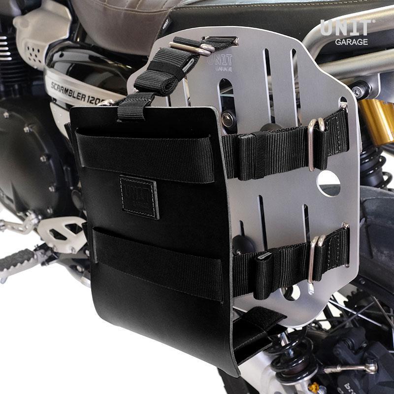 BMW R 1200 GS ADV LC [2014-2018] - Taschenhalter Aluminium mit verstellbarer Lederfront, Schnellkupplung und rechtem Rahmen